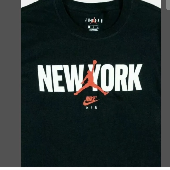 Jordan Shirts Nike Air Jordan New York Tshirt Blackwhitered Nwt Poshmark
